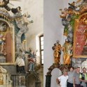 Monumentalni oltar Jožefa Strauba po letih prenove spet v cerkvi sv. Areha na Pohorju